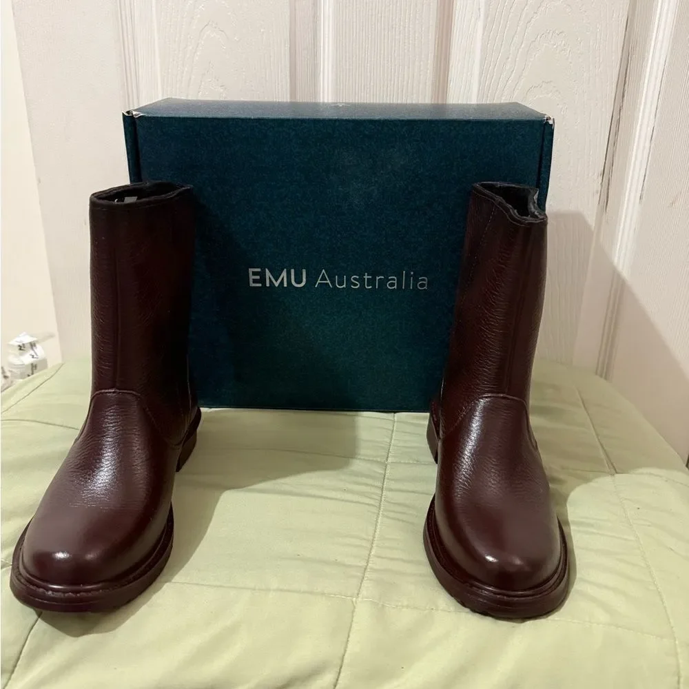 EMU Australia Kerie Rainboot Waterproof Red Wine US-6 NWT